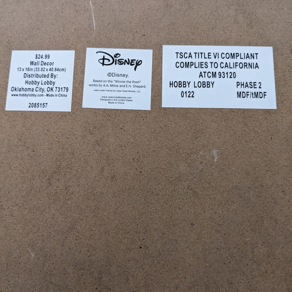 Disney Wall Decor Framed Winnie the Pooh Bear Nursery Adventure Tigger Eyore - Picture 2 of 4